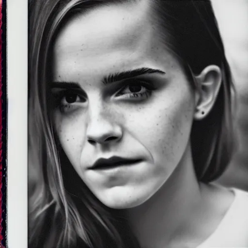 Prompt: Polaroid of Emma Watson by Emmanuel Lubezki