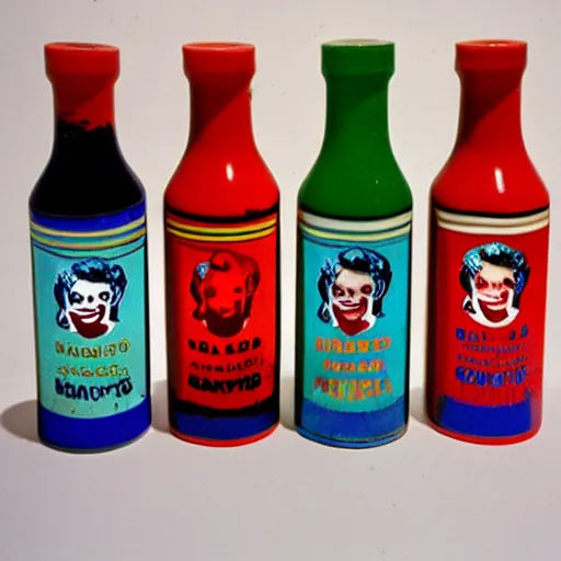 Prompt: hot sauce bottle by Andy Warhol