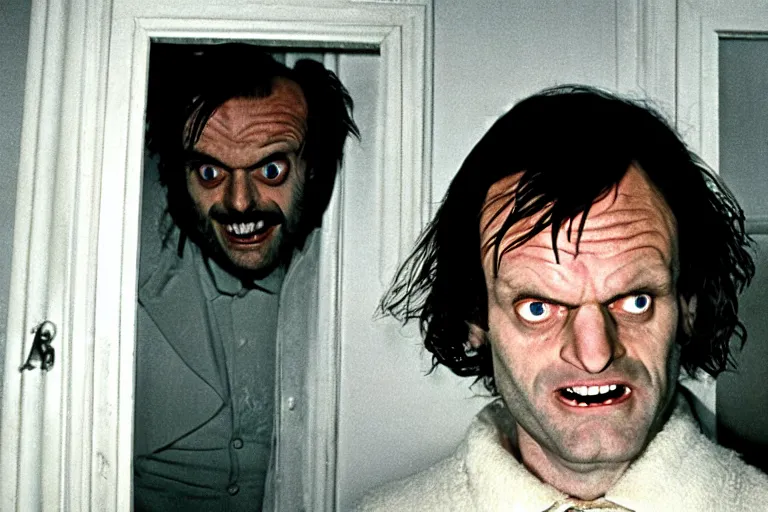 Prompt: Jack Lemon as Jack Torrance in The Shining 1980