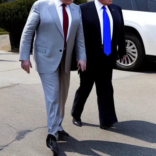 Image similar to Elon musk, Donald trump, holding hands