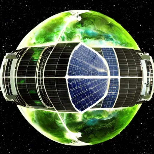 Prompt: solarpunk space habitat