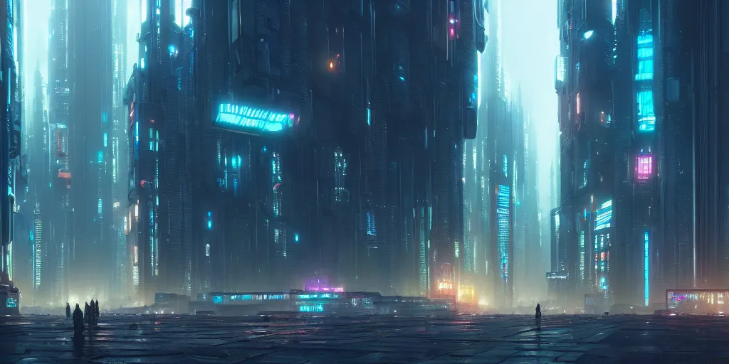 cyberpunk city, 4k resolution, ultra detailed, matte oil painting,  mysterious, wallpaper, art by greg rutkowski : r/aiArt