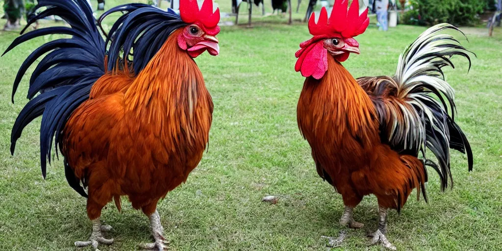 Image similar to a rooster wearing a military uniform. cosplay, full character