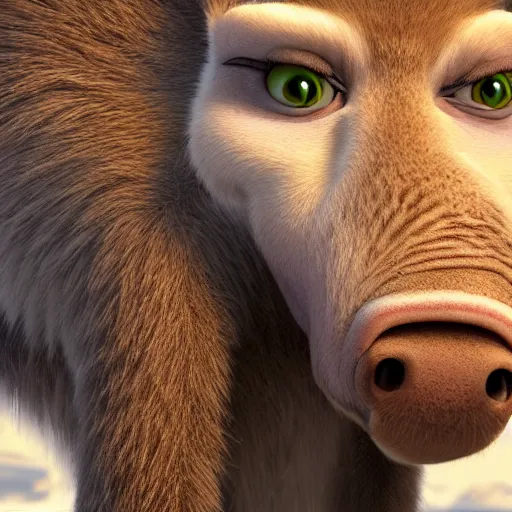 Prompt: ice age animal