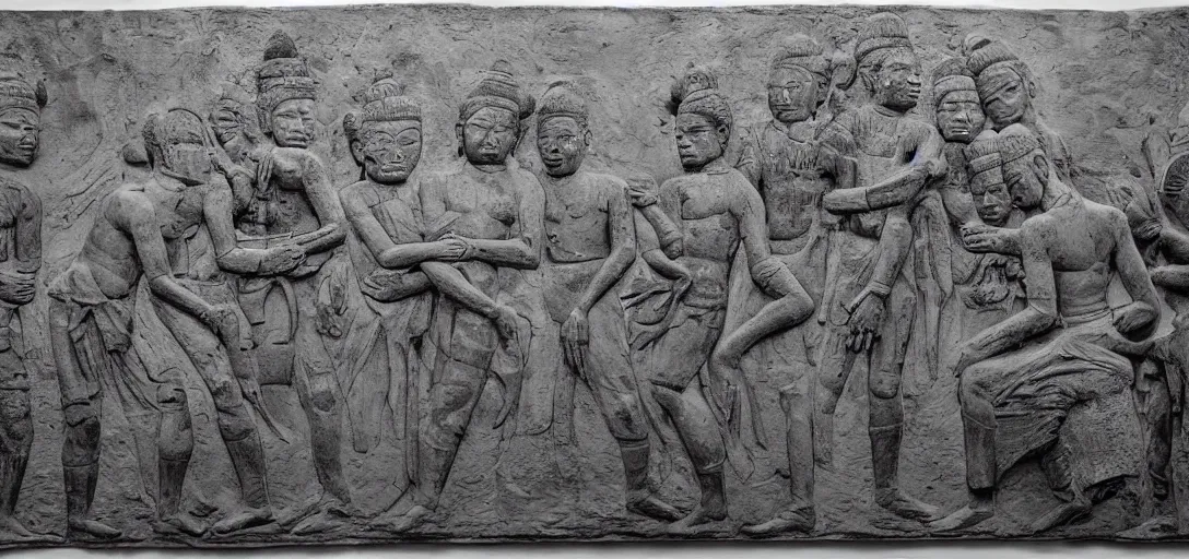 Prompt: tai and khmer war, emotional movement, black and white photo, historic, realistic, highly detailed, 1 2 0 0 s,