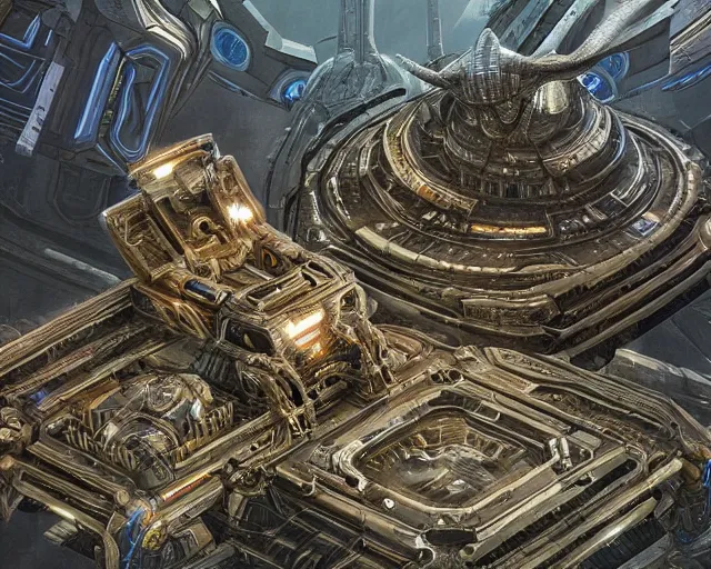 Prompt: photo of a temple, mothership, alien utopia!!, holy place, protoss!!, starcraft, intricate, scifi, machine city, highly detailed, art by roberto digiglio and furio tedeschi and filippo ubertino