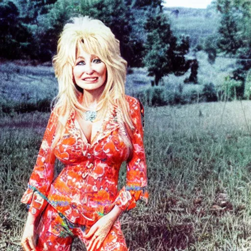 Image similar to hippie Dolly Parton