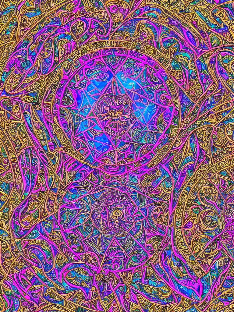A Symmetrical Geometric Photo Realistic Psychedelic Stable Diffusion 