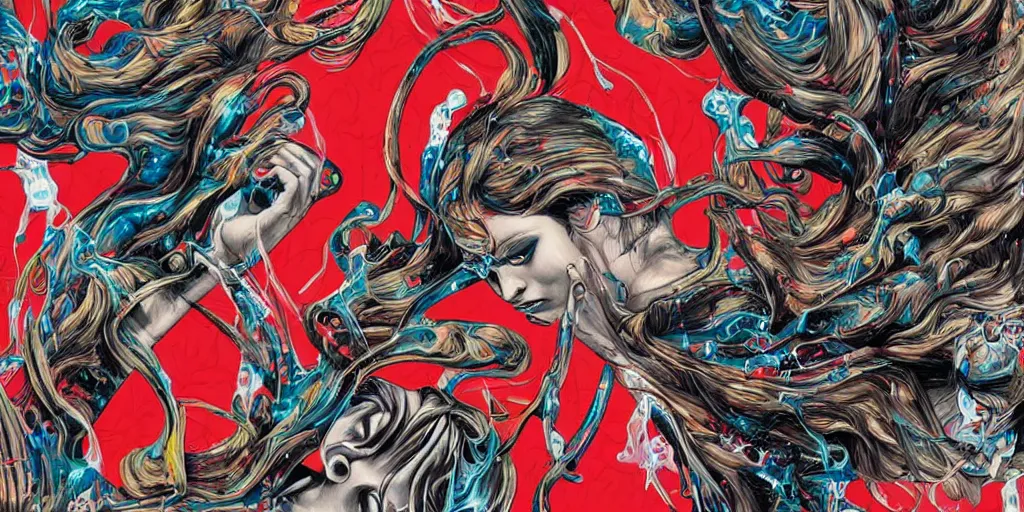 Image similar to Tristan Eaton's wallpaper, Fluid electricity, Andrzej zulawski