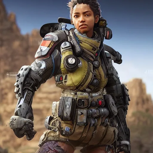 Prompt: photo realistic image of vantage from apex legends, stunning 3 d render inspired art by istvan sandorfi and greg rutkowski, character posing, complete body, realistic and detailed eyes, realistic, highly detailed attributes and atmosphere, dim volumetric cinematic lighting,