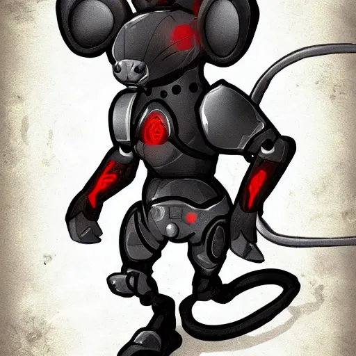 Image similar to cyborg mouse in league of legends style