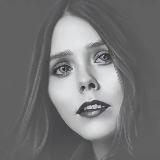 Image similar to Elizabeth Olsen in mellow lighting, illustrated by Leonardo DaVinci, trending on artstation, artstationHQ, artstationHD, 4k, 8k.