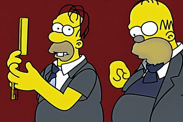 Prompt: homer simpson in the sopranos