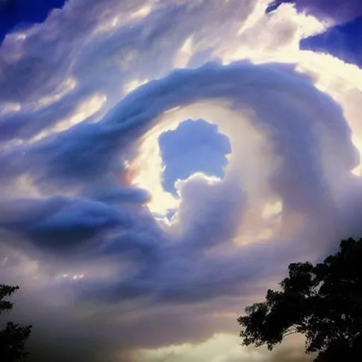 Image similar to a mesmerizing cloud looking like a dragon