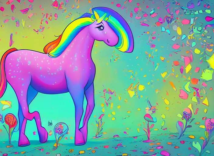 Prompt: unicorn relaxing, teed relaxing colorful, modern, disney, in style of pixar, highly detailed, sharp focus, digital painting