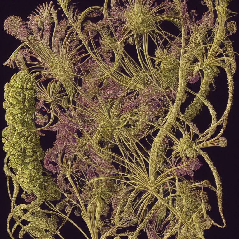 Prompt: complex plant seed by ernst haeckel, modeled in 3 d, exquisite lighting, clear focus, very coherent, very detailed