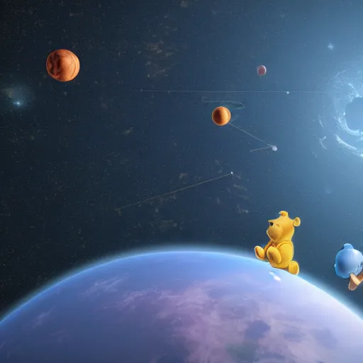 Prompt: winnie the pooh in space. unreal engine 5 render - n 8