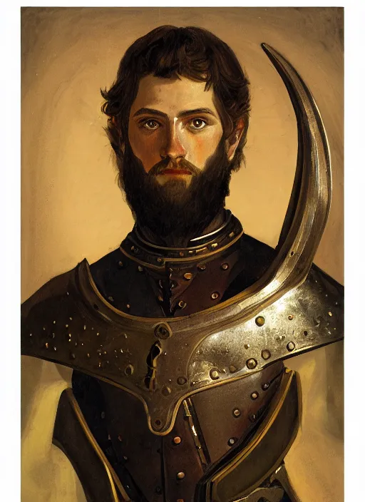 Prompt: portrait of the paladin, fineart illustration