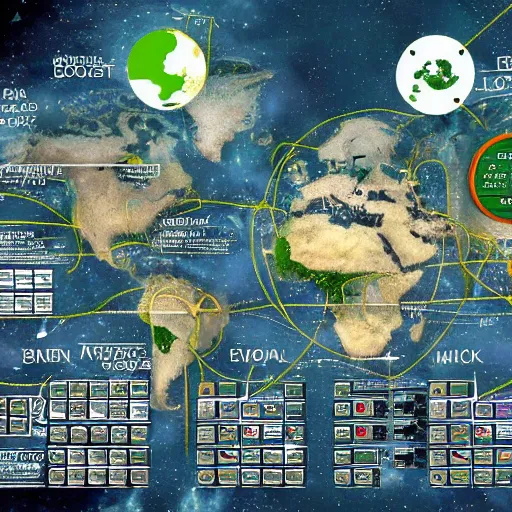 Image similar to the planet earth as an electronic motherboard