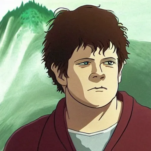 Prompt: samwise gamgee from the anime lord of the rings (1986), studio ghibli, very detailed, realistic