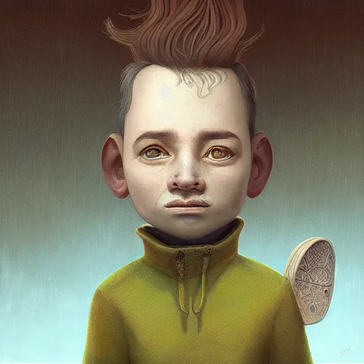 Prompt: a portrait of a character, gediminas pranckevicius