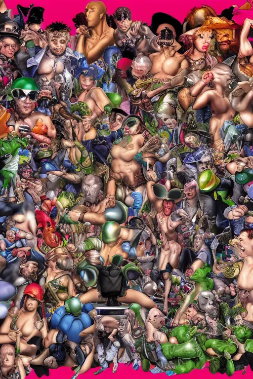 Image similar to place full of tunnel rats. pop art, pixel, hyperrealistic, art by artgerm and richard hamilton and mimmo rottela and bob rafei and kazuma kaneko and bengus and yoshitaka amano, subject point of view with differentiation