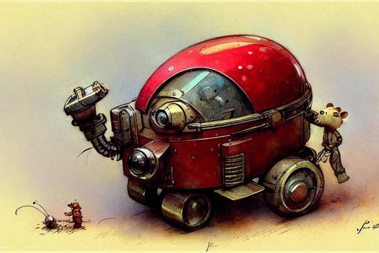 Prompt: explorer ( ( ( ( ( 1 9 5 0 s retro future robot android fat mouse wagon. muted colors. ) ) ) ) ) by jean baptiste monge!!!!!!!!!!!!!!!!!!!!!!!!! chrome red