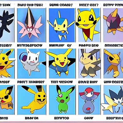 Pokémon type chart. Detailed helpful graph.