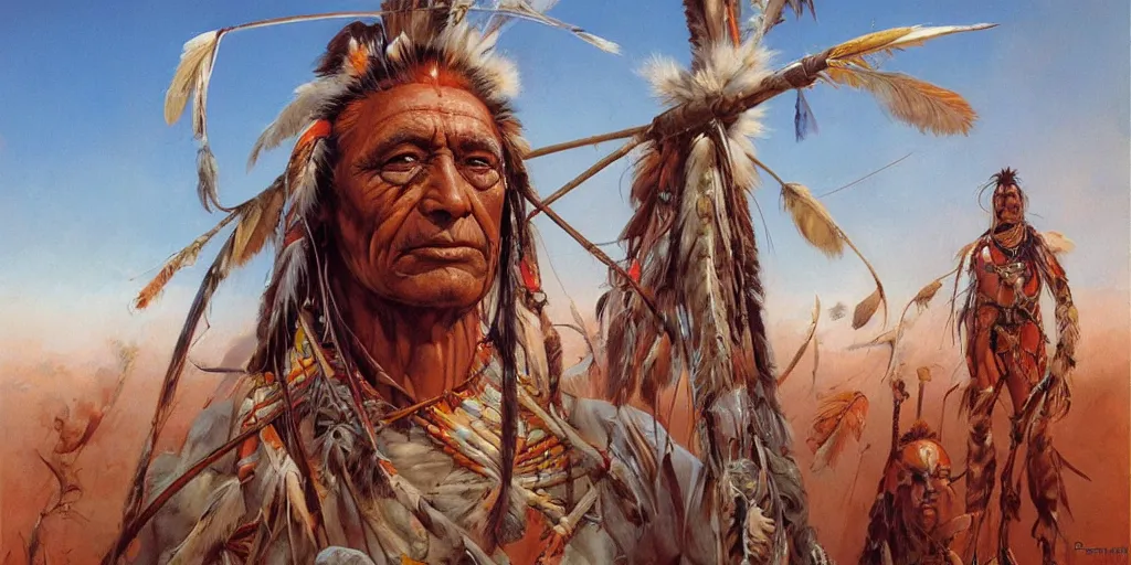 Image similar to of Native American Chief by Peter Andrew Jones and Peter Gric