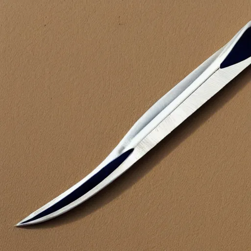 Prompt: A magical blade in the shape of the crescent moon