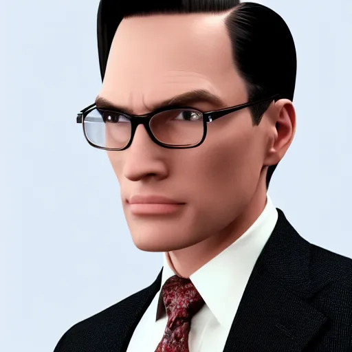 Prompt: film still photo portrait of jerma 9 8 5 as a lawyer with slicked back hair and glasses in a fancy suit, realistic, hyperrealistic, 8 k resolution, hd quality, very detailed, highly detailed, intricate details, real life, real world, trending on artstation, digital art, really realistic, very realistic, headshot, head in frame, photograph, portrait