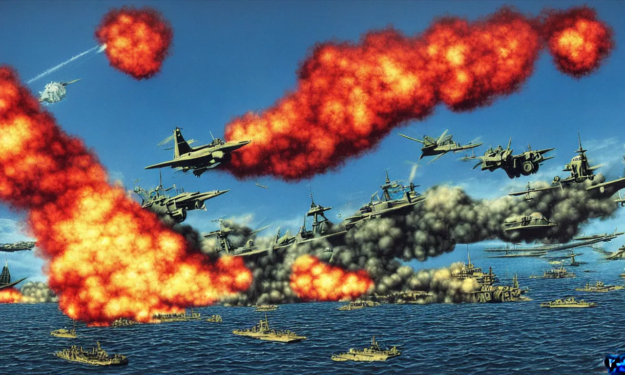 Prompt: pearl harbor attack by tim white
