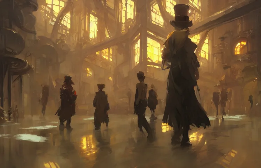 Image similar to greg manchess concept art of a the clockwork dimension, key visual, ambient lighting, highly detailed, digital painting, artstation, concept art, sharp focus, by makoto shinkai and akihiko yoshida and hidari and wlop and greg rutkowski