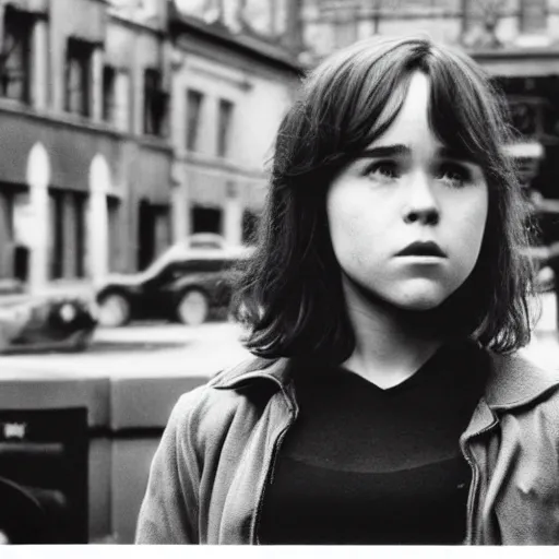 Prompt: ellen page kitty pryde shadowcat xmen last stand in a vintage photo 3 5 mm film grain noisy realistic high detail