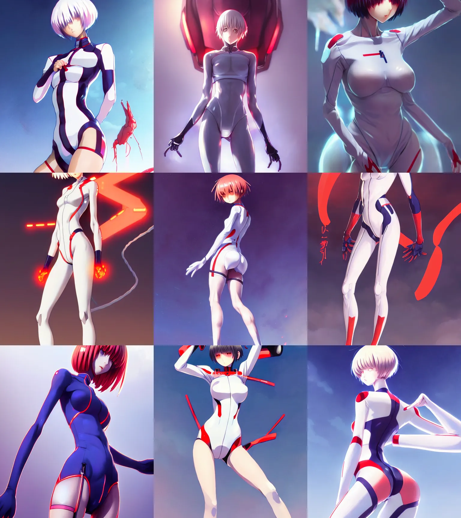 Prompt: attractive Ayanami Rei, thigh focus, thigh gap, juicy legs, skindentation, evangelion plugsuit, thighs close up, slim figure, accentuated hips, bottom body close up, attractive features, details, sharp focus, illustration, by Jordan Grimmer and greg rutkowski, Trending artstation, pixiv, digital Art