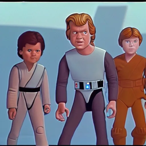 Prompt: star wars a new hope cartoon by mike judge, 4 k cinestill