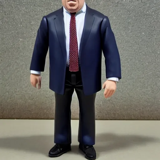 Prompt: Boris Johnson action figure, in its package