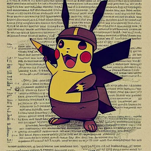 Prompt: Pikachu in a steampunk style