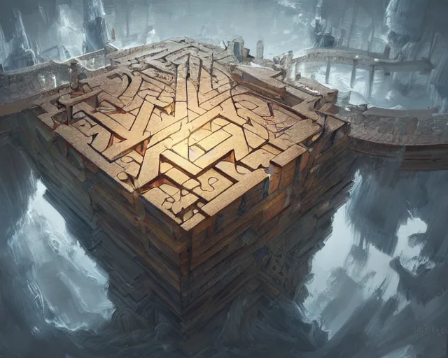 Prompt: fine art painting of a mental maze, artstation, cgsociety, very detailed, intricate