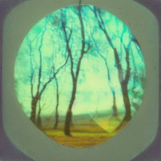 Prompt: polaroid of a surreal artsy dream scene, nature, double exposure