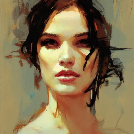 Image similar to portrait of a beautiful woman, intricate, elegant, highly detailed, greg manchess, mucha, liepke, ruan jia, jeffrey catherine jones