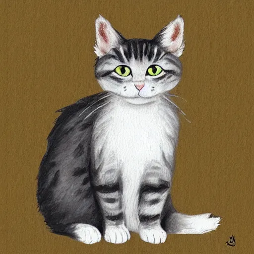 Image similar to cute cat by andy j. pizza