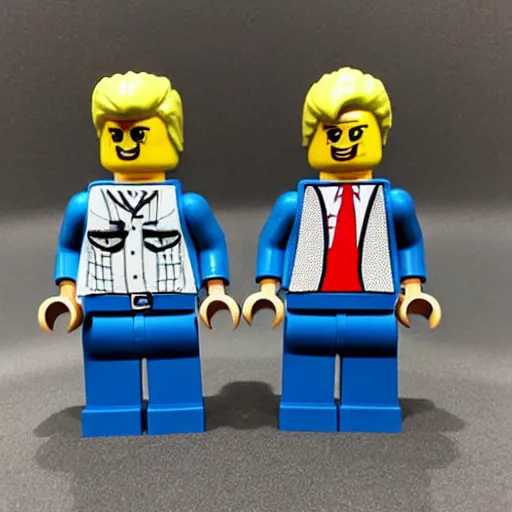 Prompt: lego minifig of donald trump looking angry