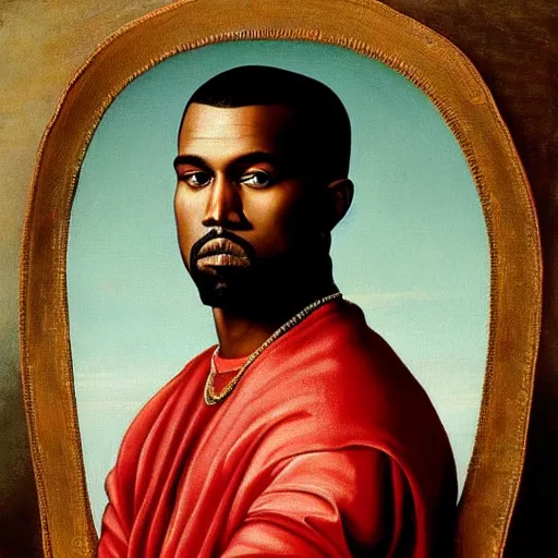 Image similar to A Renaissance portrait painting of Kanye West