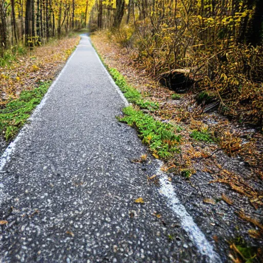 Image similar to topdown fotage of an old abandoned road