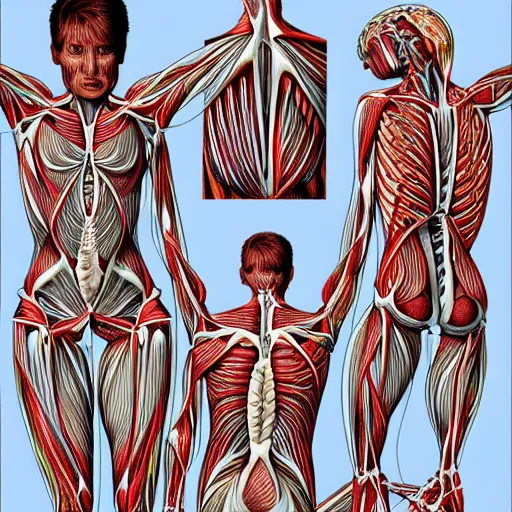 Image similar to beautiful mess of entangled muscular muscles