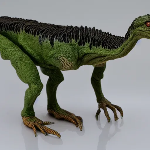 Image similar to velociraptor as a car figurine