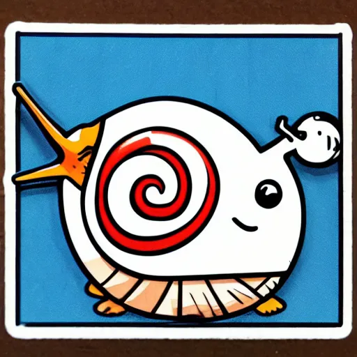 Image similar to sticker snail cartoon whimsical