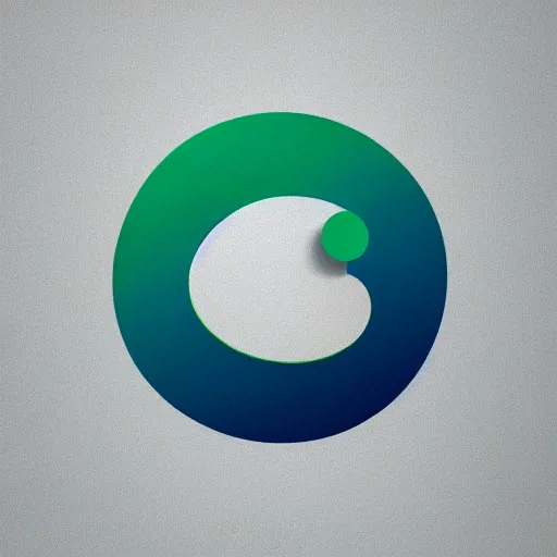 Image similar to Text Yin-Yang written around a green and blue yin-yang logo