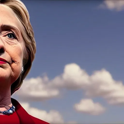 Image similar to cinematic shot of hillary clinton in breaking bad